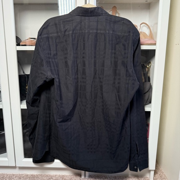 Burberry Black Classic Pattern Long Sleeve Button Up Shirt Men’s Size 16 1/2-42 - Picture 4 of 10